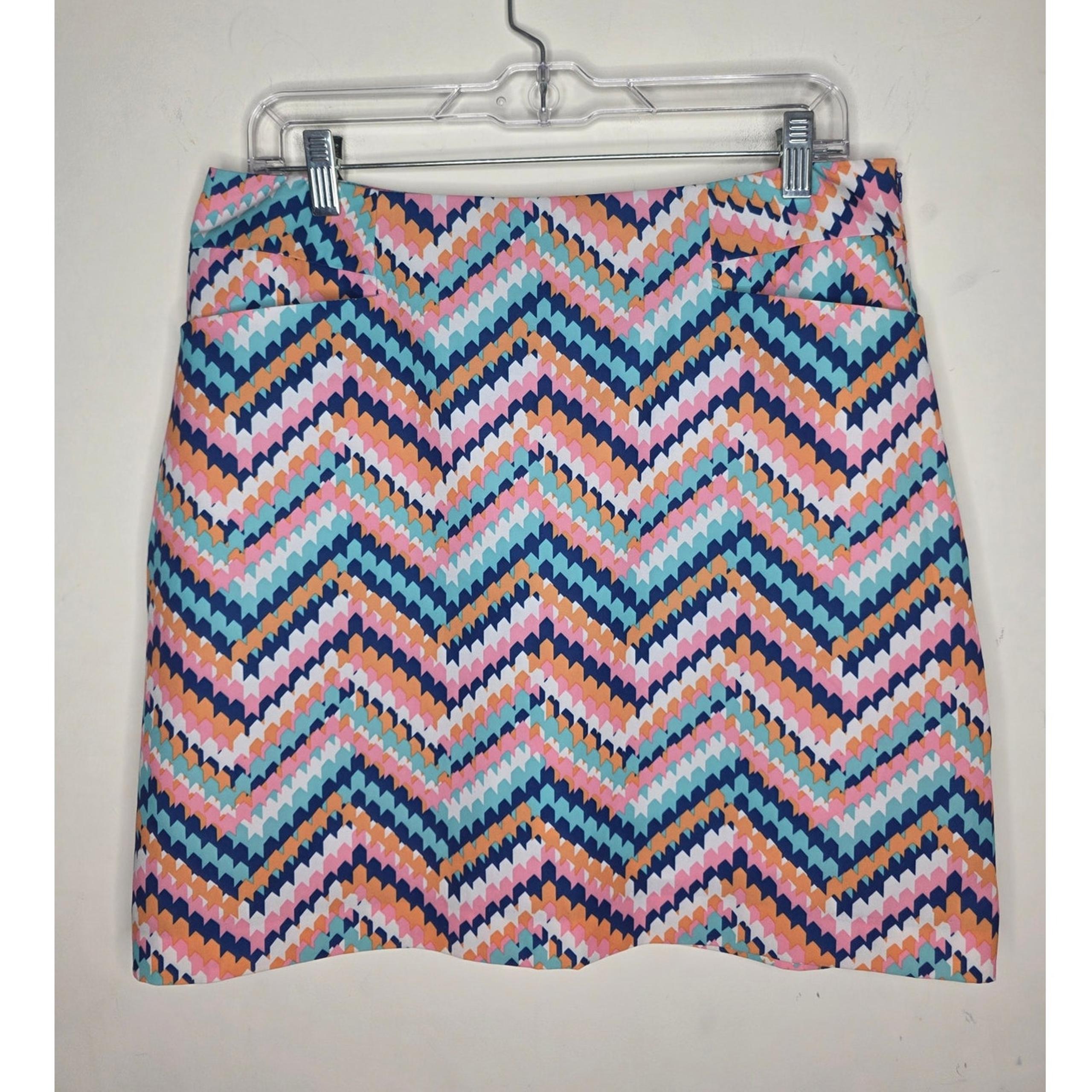 EP Pro blue pink chevron zig zag athletic golf skort skirt - 10