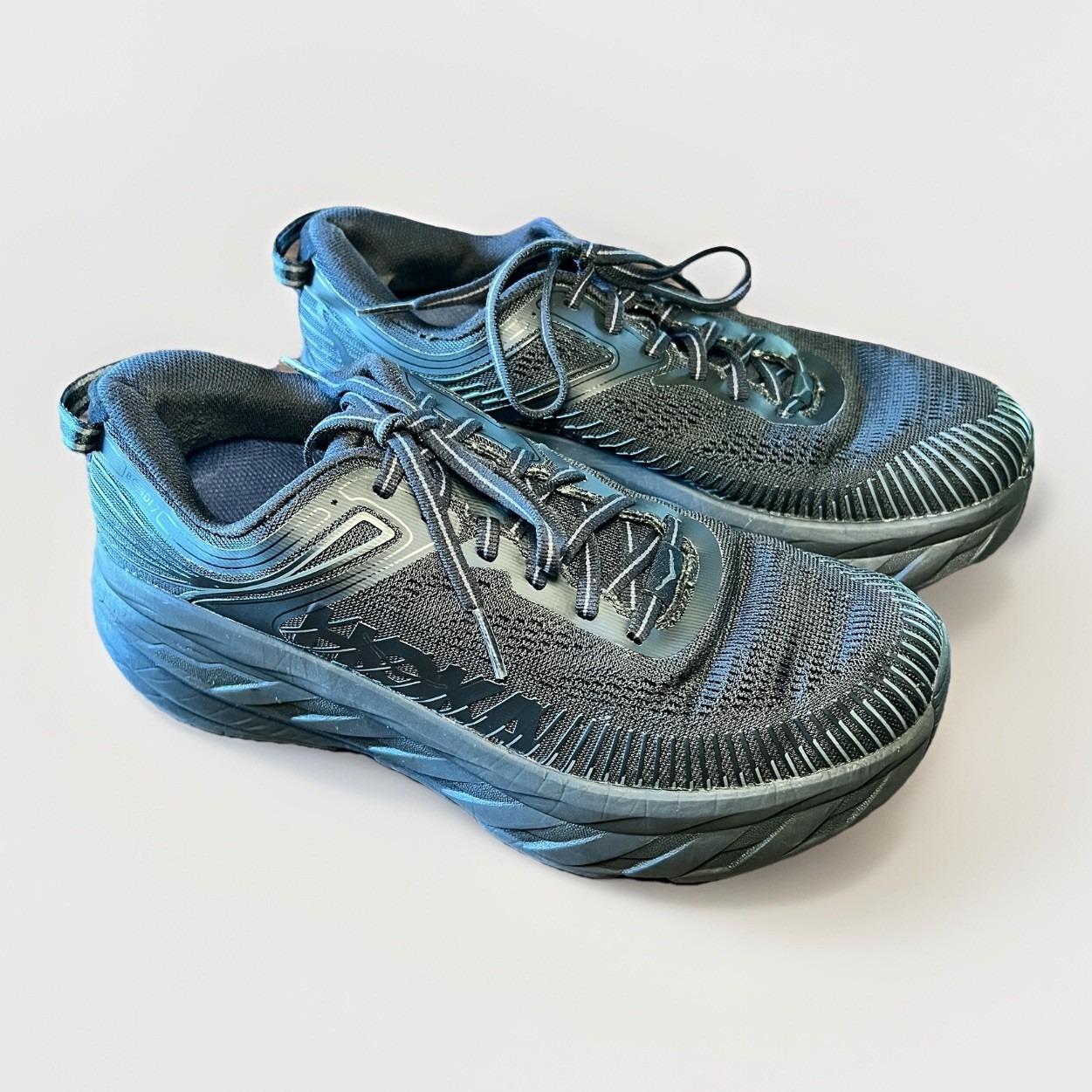 Hoka One One Bondi 7 Womens Size 7.5 Running Shoes Triple Black