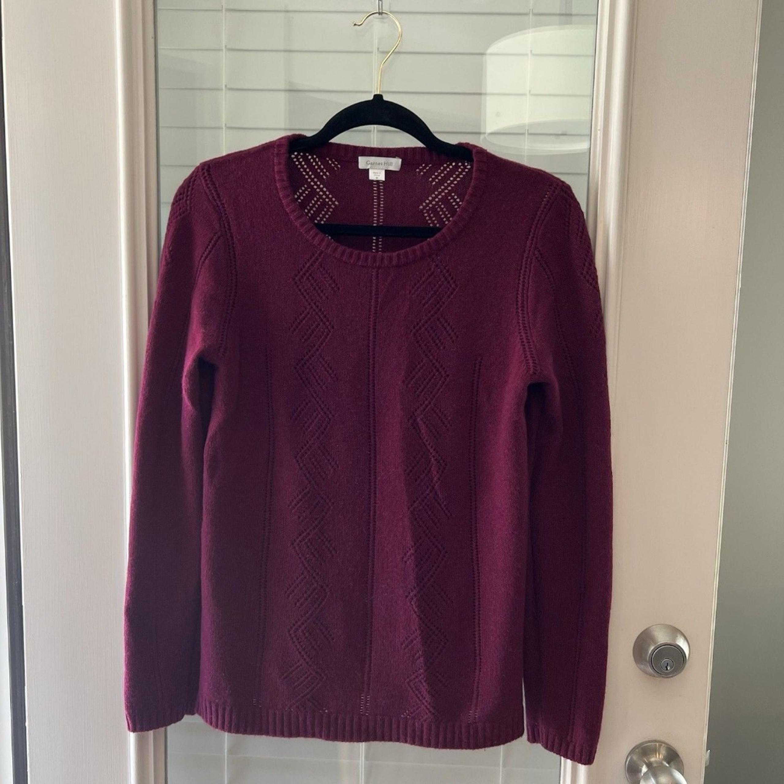 Garnet Hill Women’s Sweater Medium 100% Cashmere