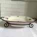 Pfaltzgraff DELICOUS Apple 14 Square Serving Pasta Bowl Red Metal Rack Handles