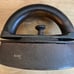 vintage Sad Iron original wood wooden handle antique cast detachable removable