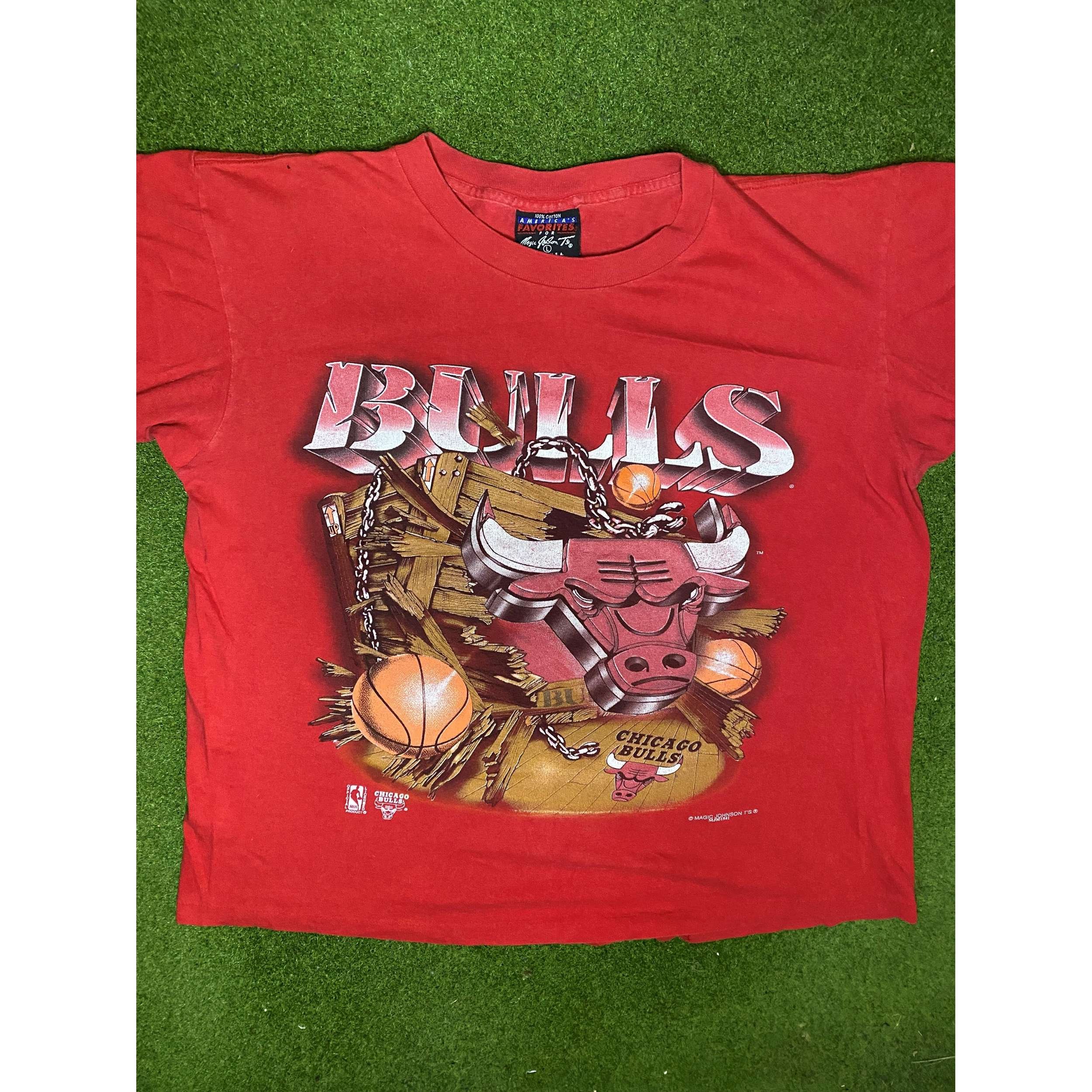 90s Chicago Bulls - Vintage NBA T-Shirt (Large)