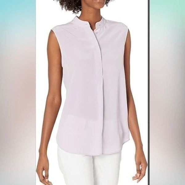 Equipment Therese Sleeveless 100% silk top, size large, NWT