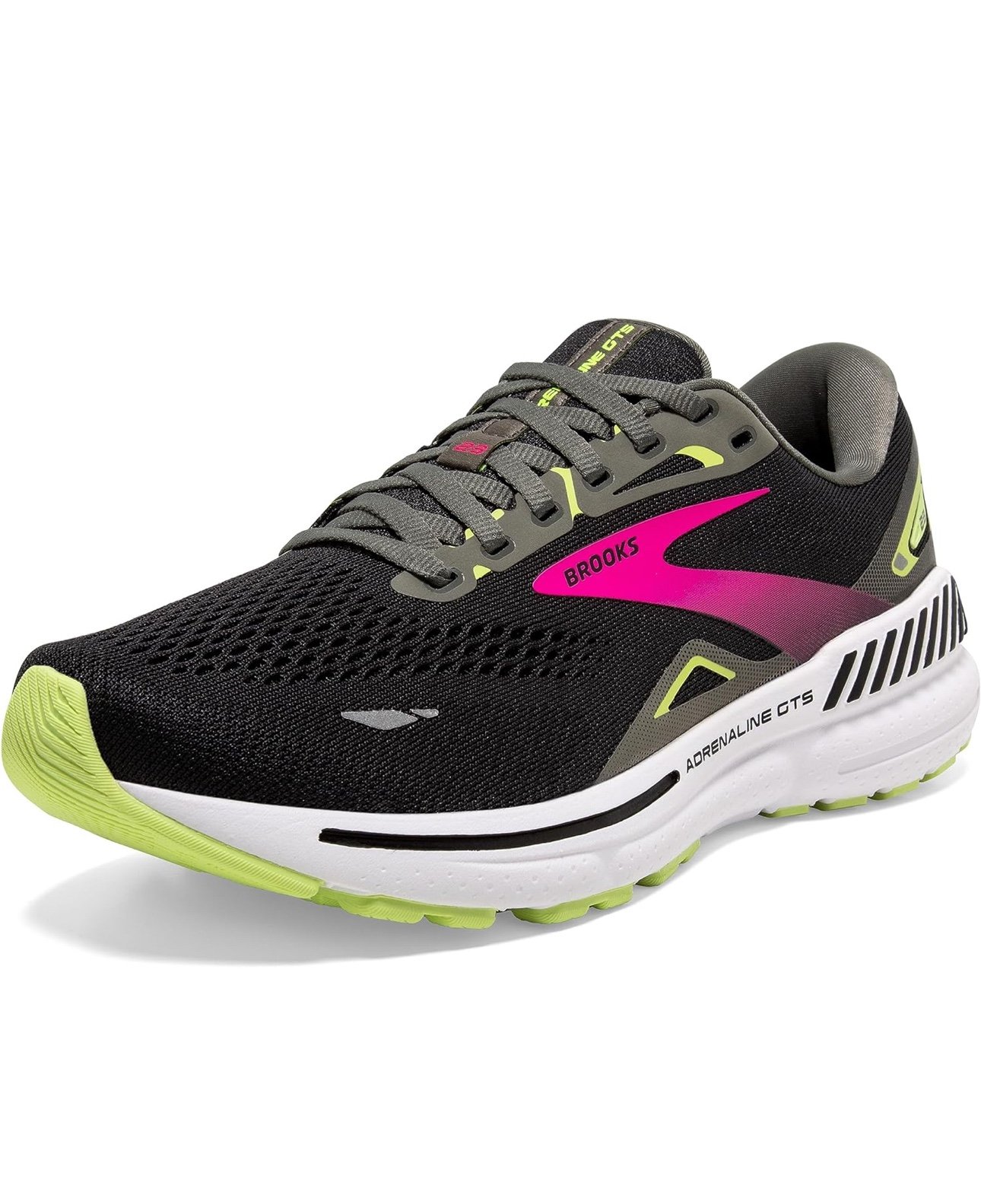 Brooks Women’s Adrenaline GTS 23 Shoes Sneakers Gunmetal/Green, Size 8.5M. A80