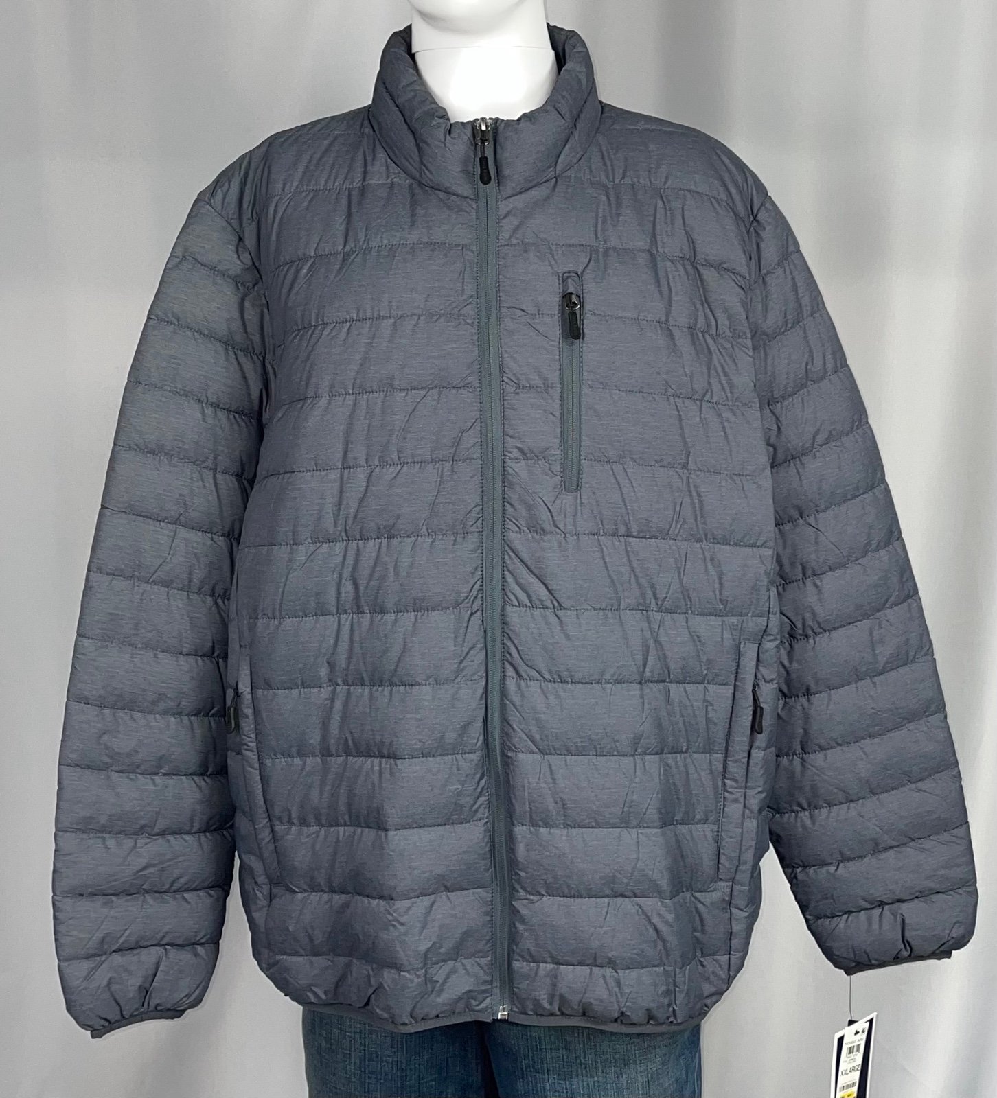 Club Room Mens Regular fit Puffer Jacket Coat Small Gray Brand New