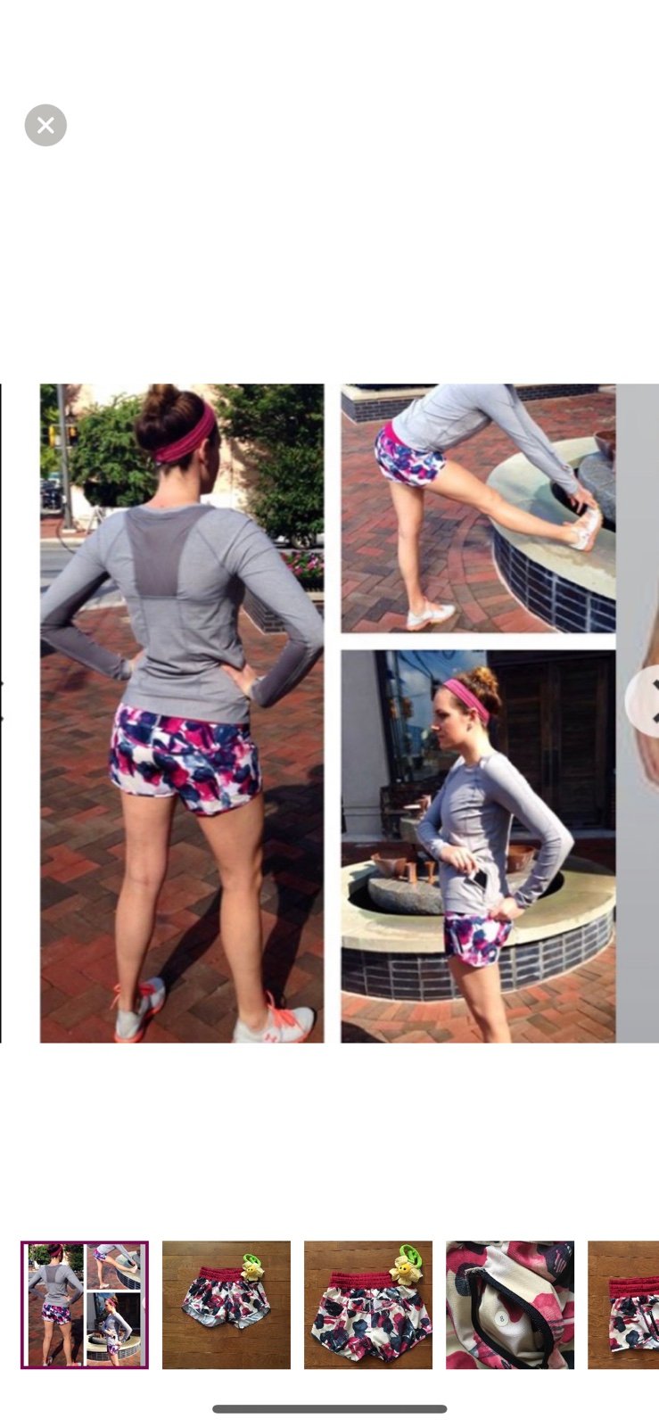 LULULEMON TRACKER SHORT 4”-INKY FLORAL-8