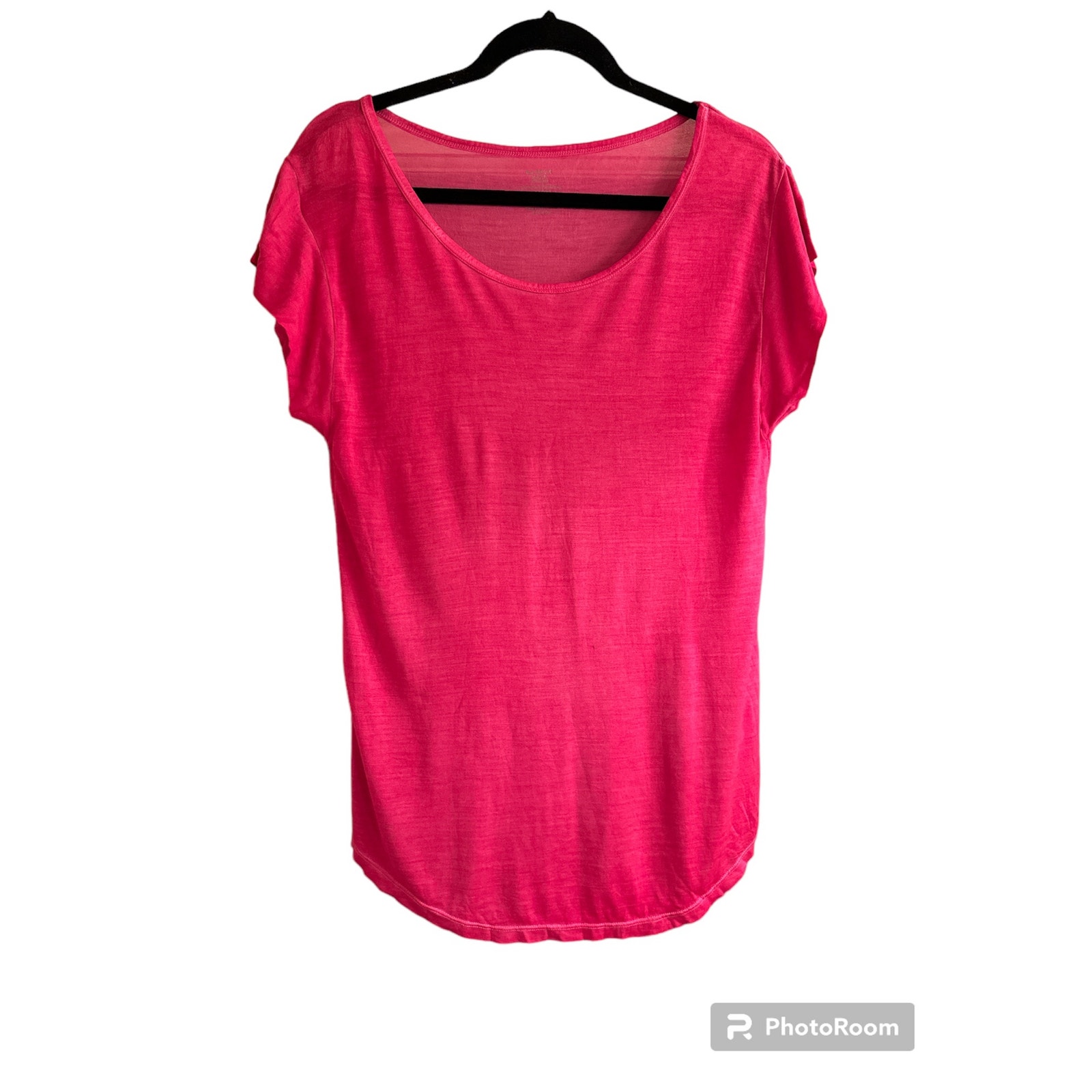 Majestic Filatures Women’s 100% Silk Hand Dyed Scoop Neck Cap Sleeve Tee Size M