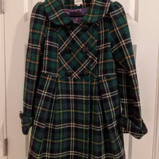 Elegant Green Tailored Winter Pea Coat