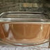 Vintage Fire King Peach Luster Oval Casserole Pan Baking Dish w/ Lid & Cradle