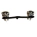 VINTAGE BLACK CUSHION/CHECKER CUT SILVER & GOLD TONE EARRINGS