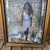 Jonnie KC Chardonn lithograph on canvas woman with cheetah