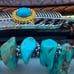 Western Boho Cuff Bracelet - PU Leather Turquoise Bead Charm Multi-Strand NEW