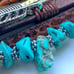 Western Boho Cuff Bracelet - PU Leather Turquoise Bead Charm Multi-Strand NEW