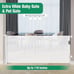 110 Extra Wide Retractable Baby Gate Large Openings Indoor Outdoor Kids Pet Dog