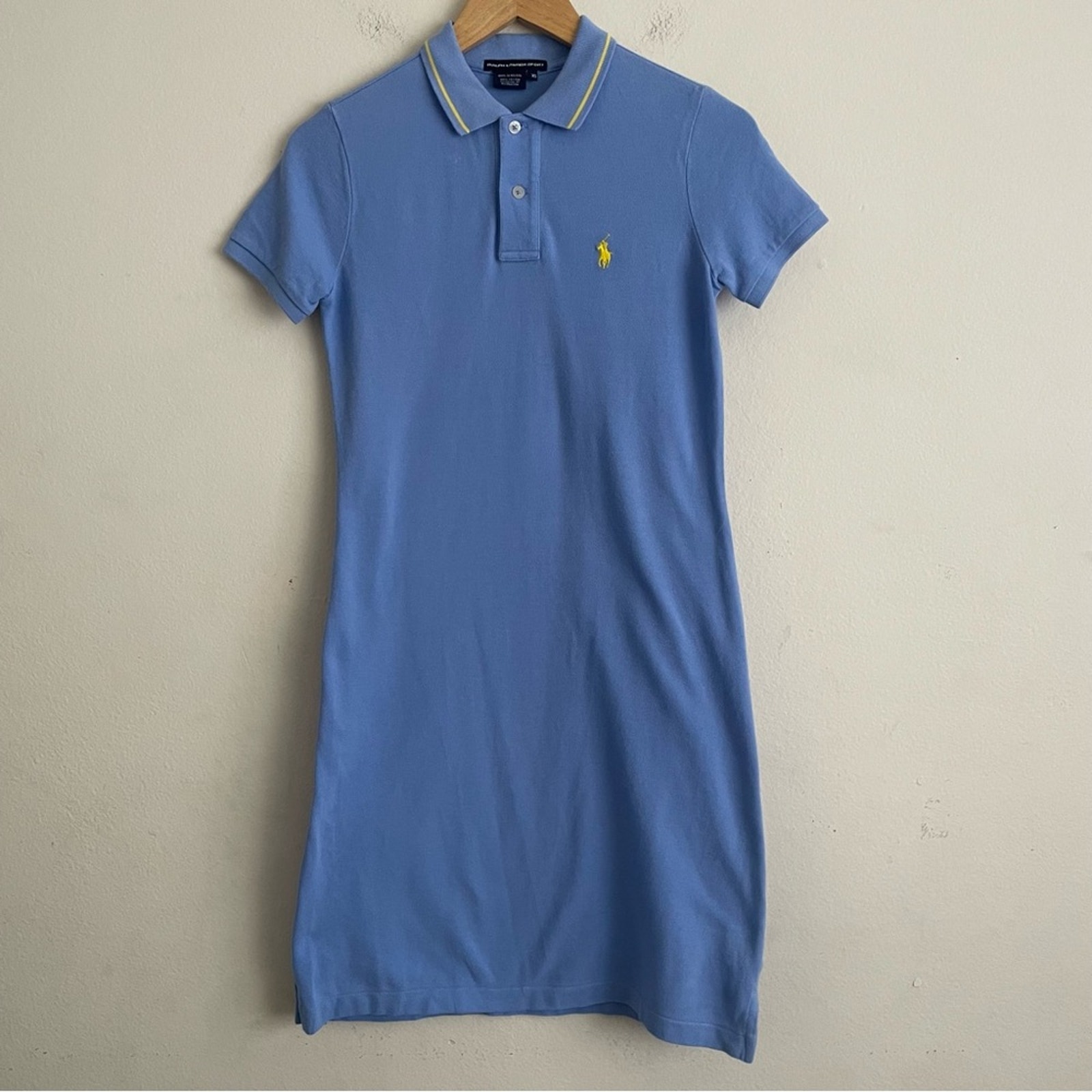 Polo by Ralph Lauren Women's Blue Yellow Details Polo Dress size XS