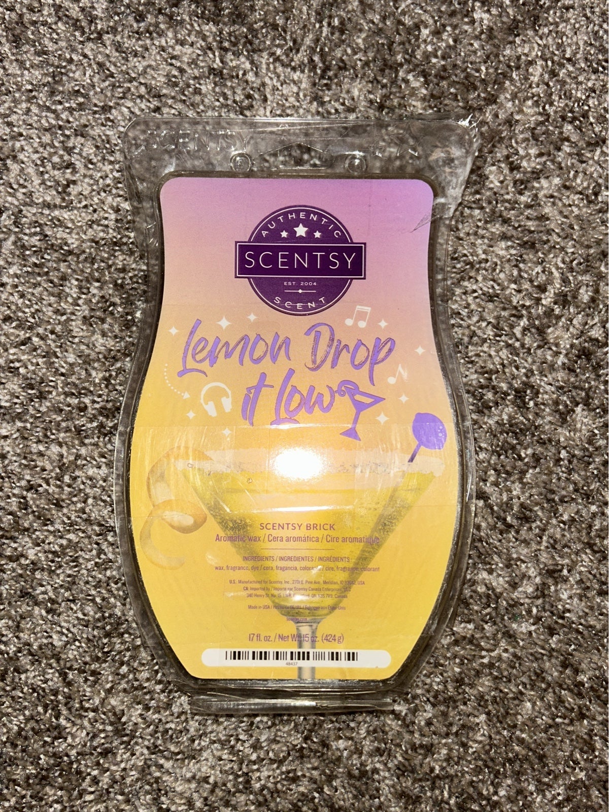Scentsy Lemon Drop It Low Brick RARE!