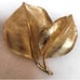 Vtg Brooch Lot Leaf Leaves Goldtone Signed Crown Trifari Kramer Gerrys Daria MCM