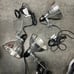 (3) TRW Clamp-On Work Light w/ 5-1/2 Aluminum Bell Style Shade Reflector