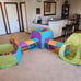 5-Piece Kids Pop up Play Tent Crawl Tunnel and Ball Pit with Basketball Ho
