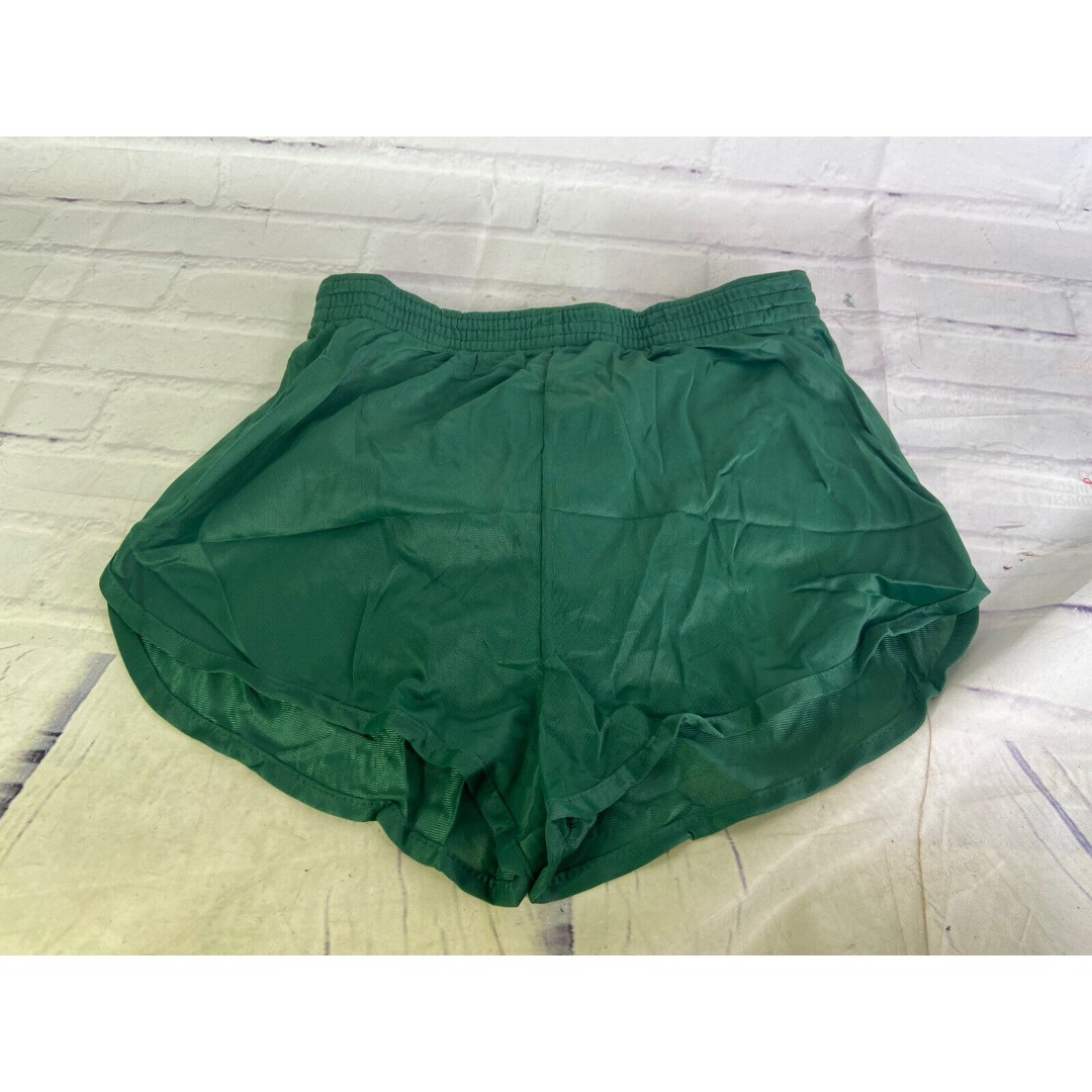 VTG Broderick Running Shorts Lined DEADSTOCK Green Mens Size S 28-30 USA Made