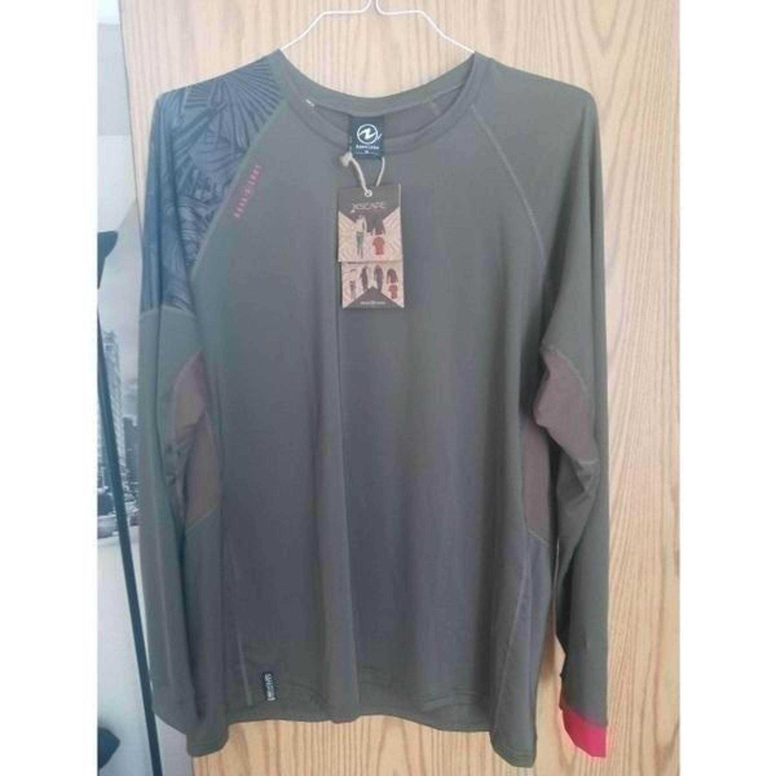 AquaLung NWT Xscape Rashguards Water Sport Men's Long Sleeve Top Olive Green XL