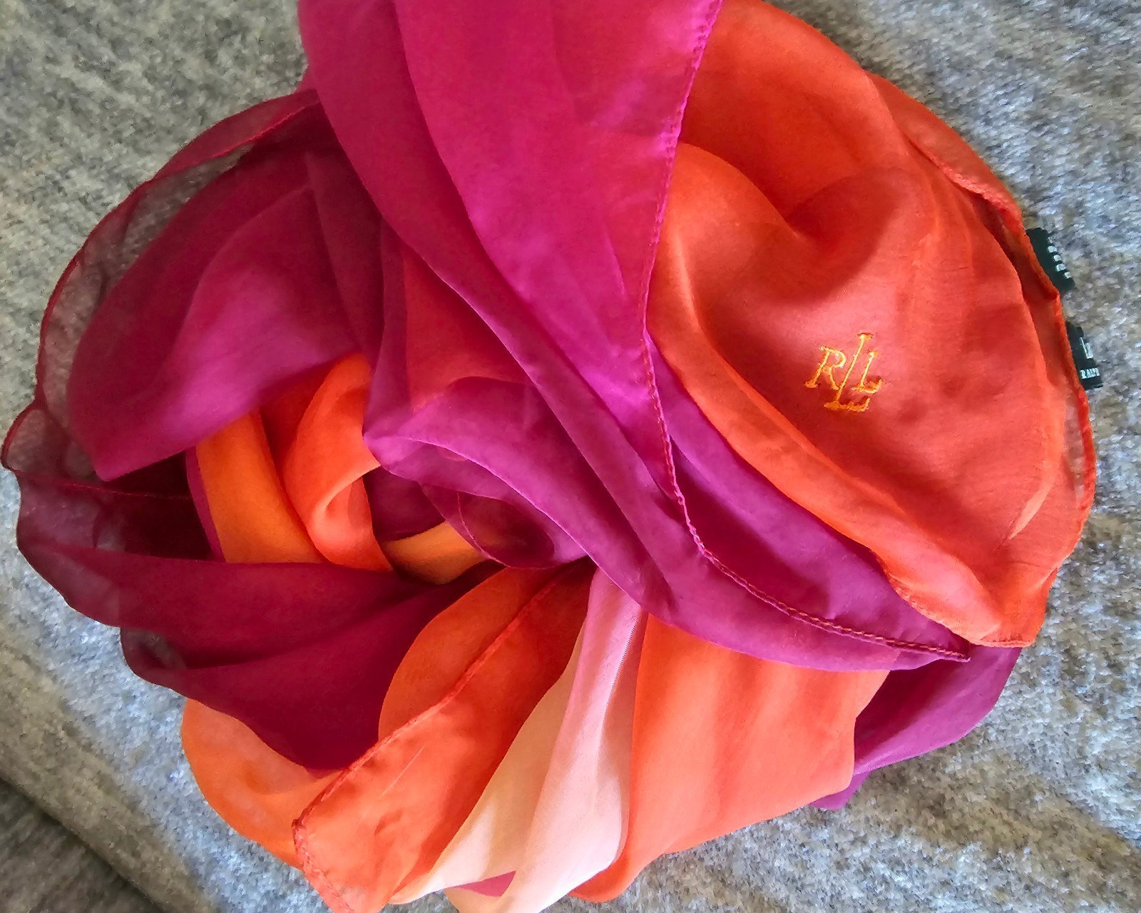 L Ralph Lauren new summer sunset sarong/twilly/scarf