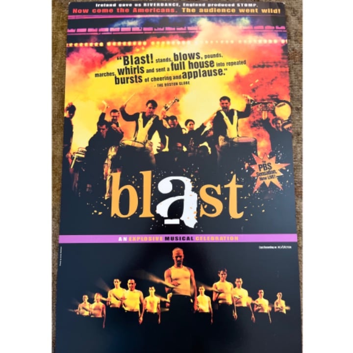 Blast Broadway poster 22 x 14 Gently used Shipped unframed