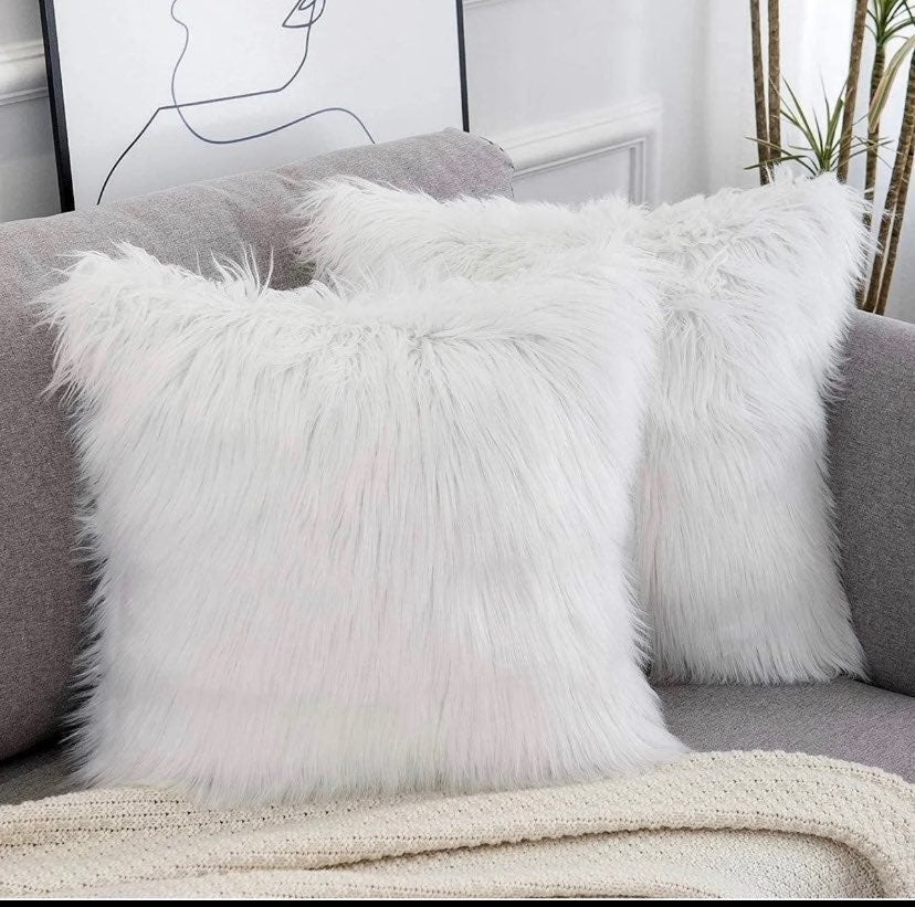 Luxury Furry 2 Piece Pillow Covers