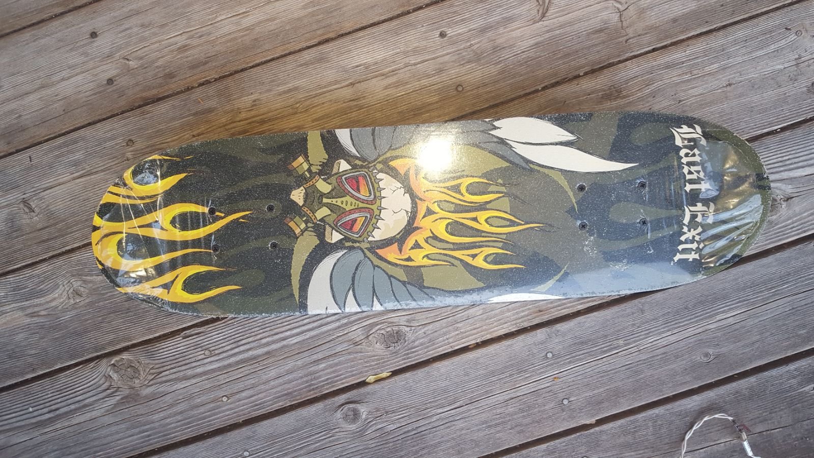 New Skateboard Last Exit gas and demons and Flames