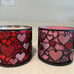 Bath & Body Works Valentine’s Day Glitter Hearts Black Metal Candle Holder Set