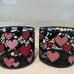 Bath & Body Works Valentine’s Day Glitter Hearts Black Metal Candle Holder Set