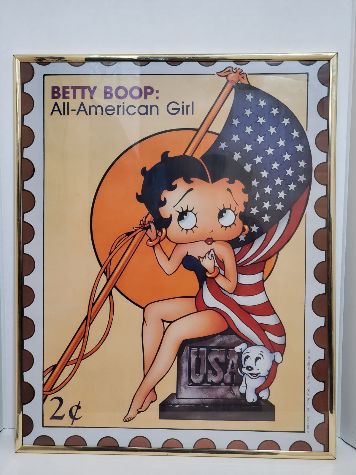 1987 Betty Boop All American Girl Poster