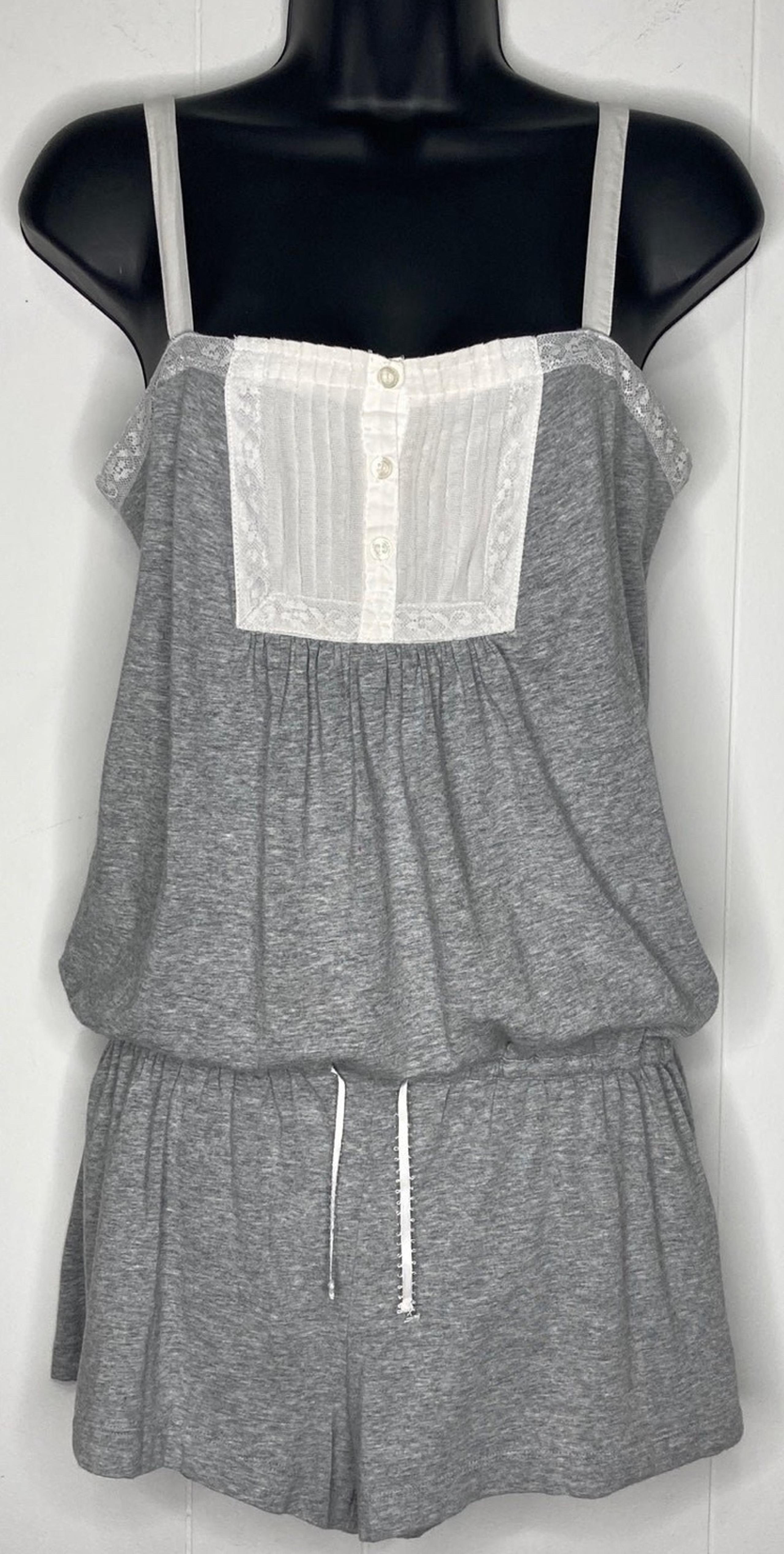 DKNY grey and white lounge romper size S