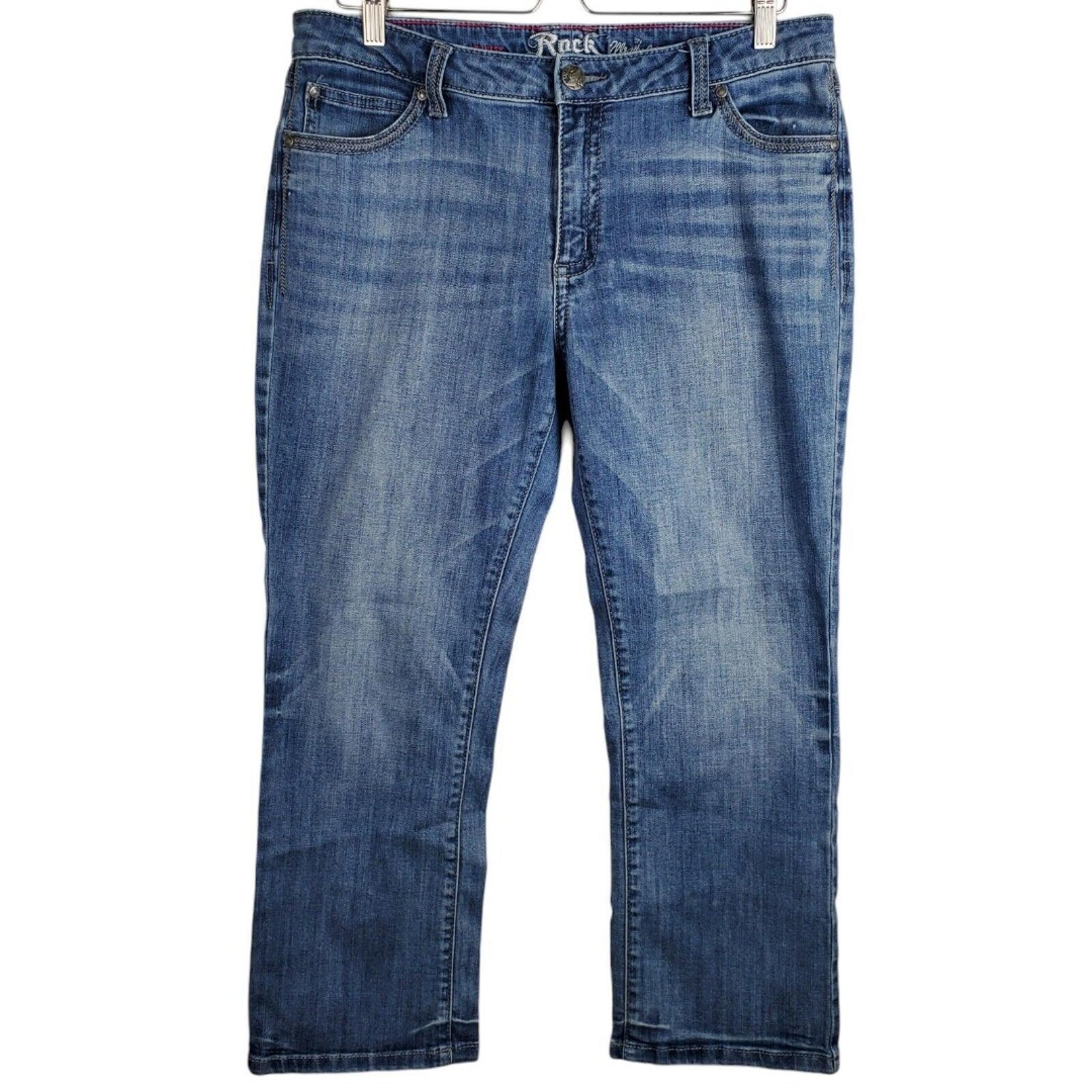 Wrangler Rock 47 WJX22BG Women's Low Rise Blue Jeans 32 x 26