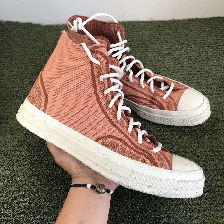 Converse Men sz 10 Chuck 70 Hi Top Renew Knitted Trainers Healing Clay Brown