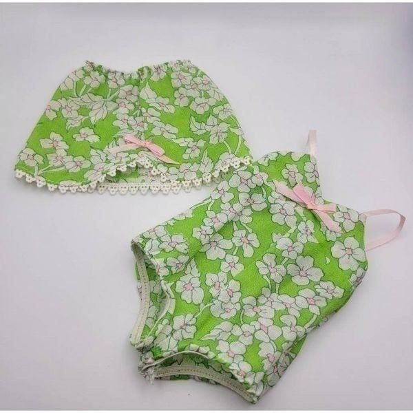 Vintage 1970 Crissy Doll Fashion Floral Funderware Bodysuit and Skirt