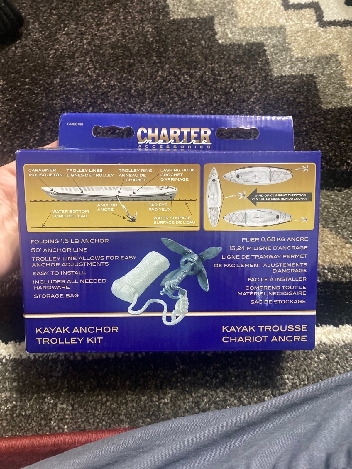 Charter 1.5 Lb Kayak Anchor Trolley Kit