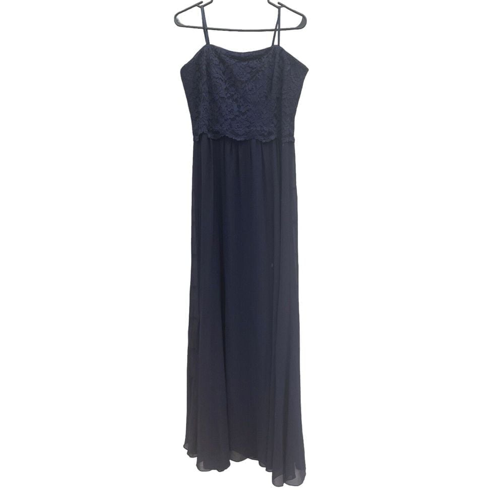 Lauren Ralph Lauren Navy Strapless Evening Dress Gown Size 10 Mother Of Bride