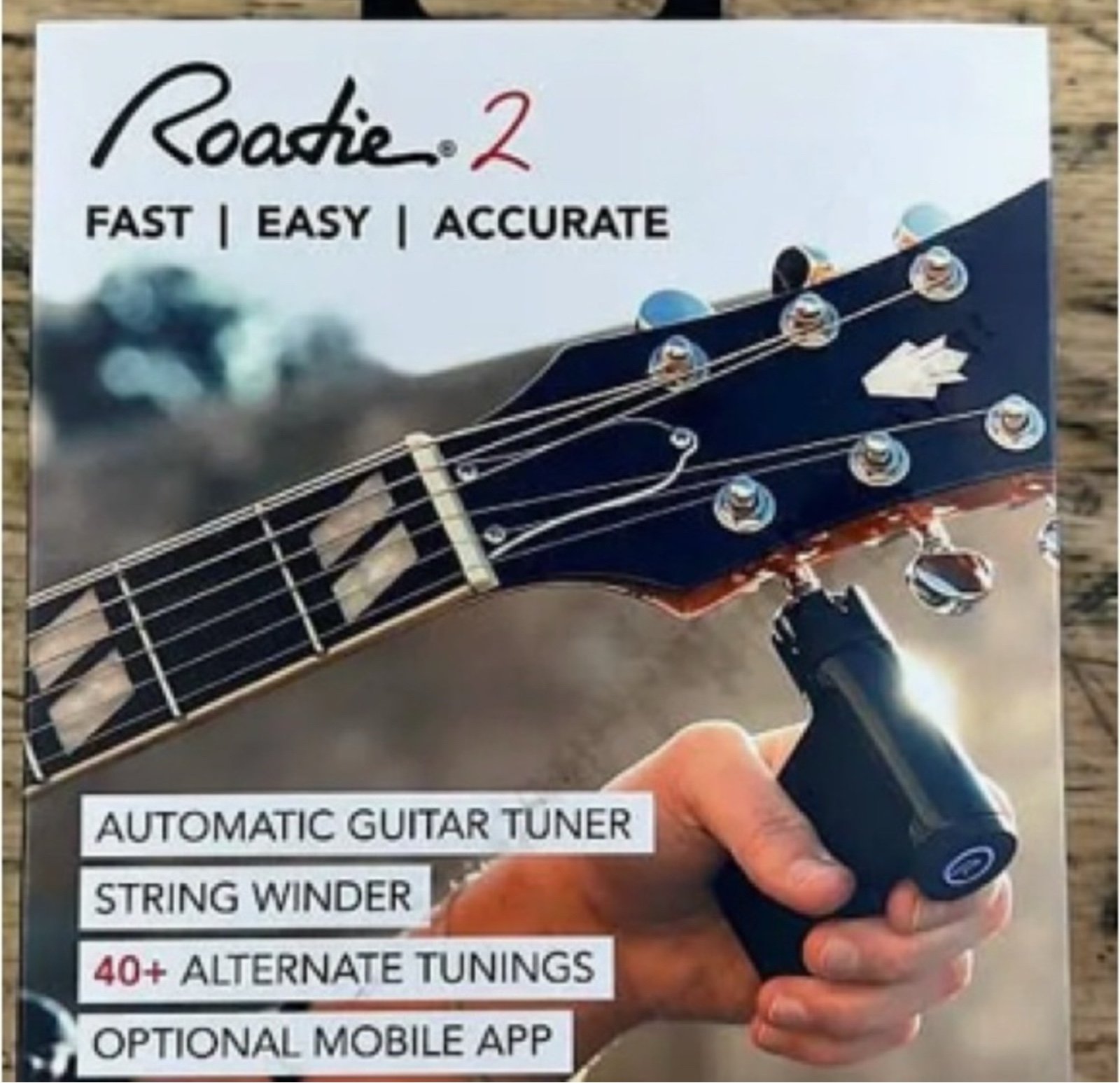 Preowned  Roadie 2 AutoMatic Guitar Tuner & New 20 NonSlip Guitar Picks .