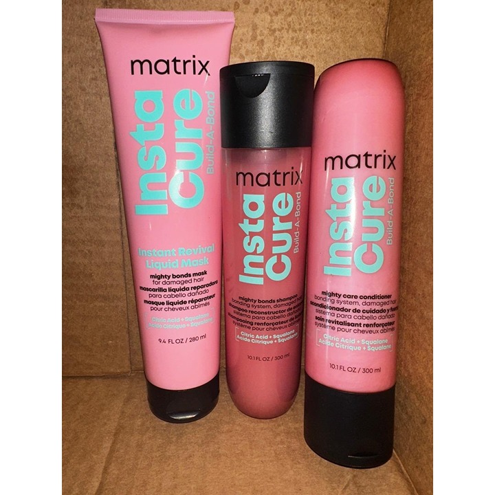 Matrix Insta Cure BuildABond Damaged Hair Citric Acid Squalane Liquid Mask Shamp