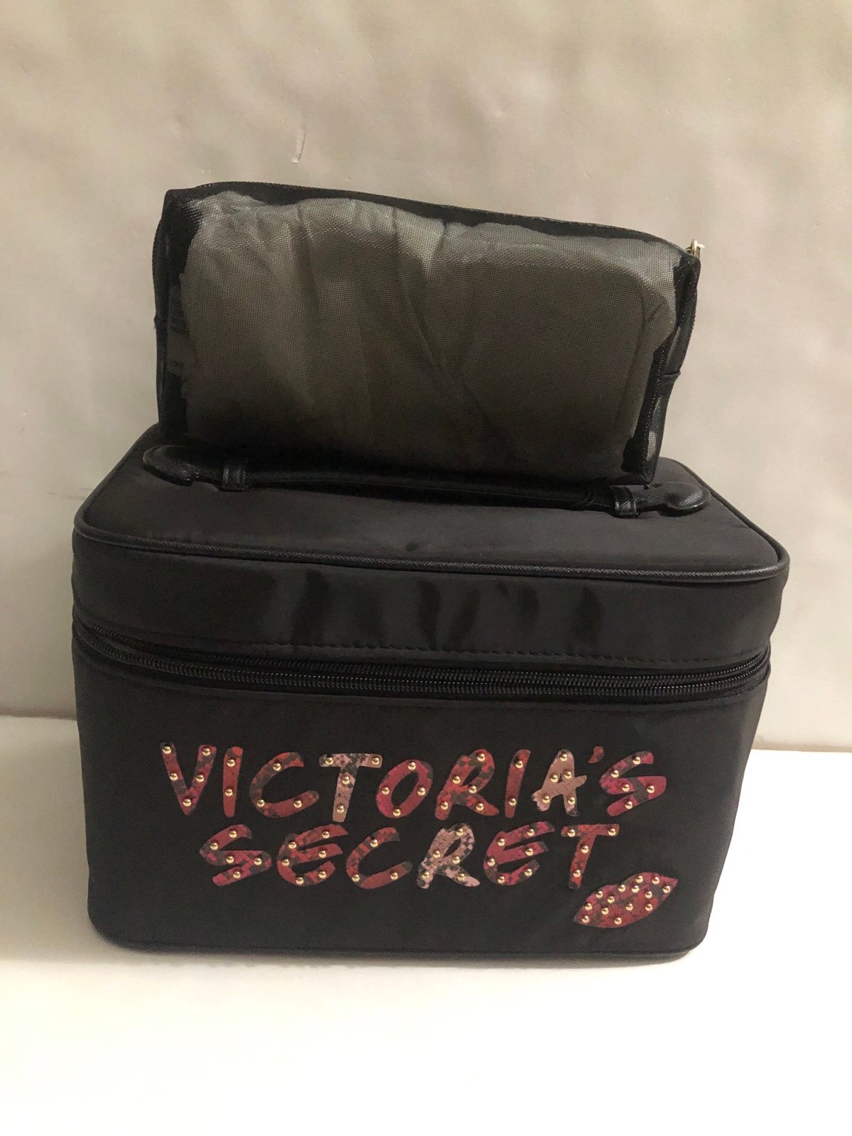 Victoria’s Secret Bling Studs Logo Duo Train Case NWT
