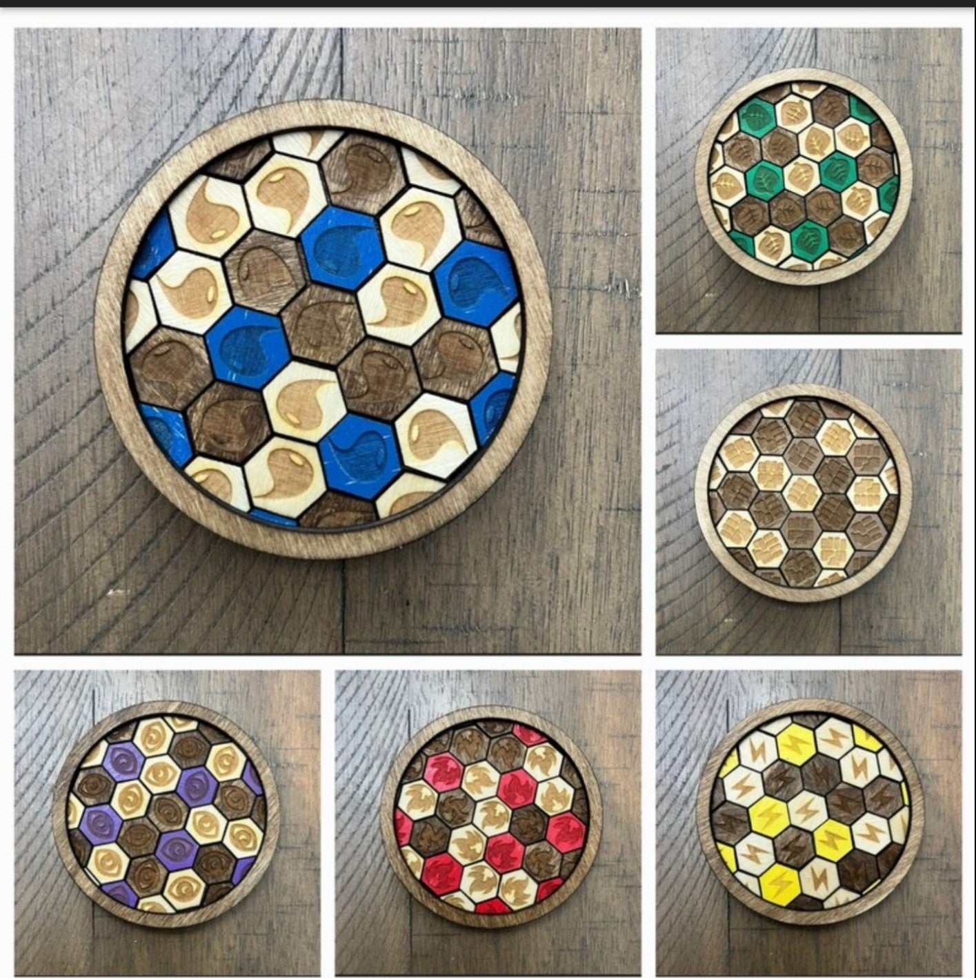 Pokémon element coasters (Set Of Four)