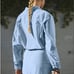 NWT Alo Yoga cropped Alumni Pullover in Seashell Blue