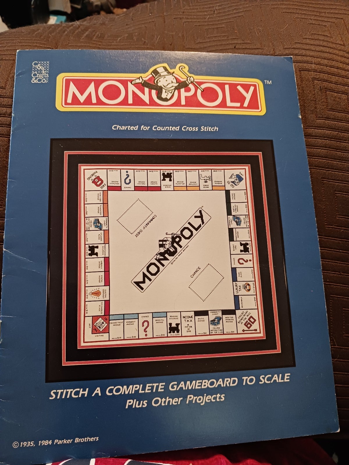 Monopoly Cross Stitch Game Board Book