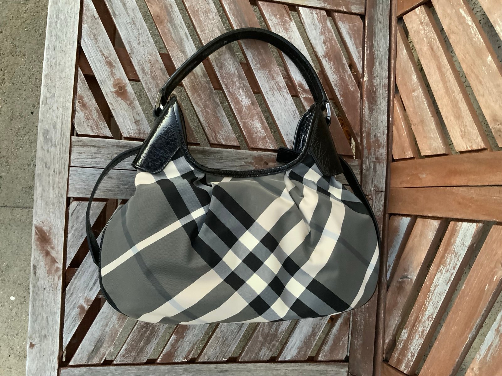 Burberry Black Canvas Shoulder Bag