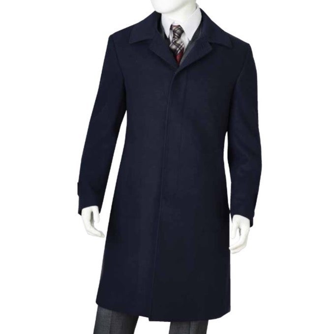 Men's Classic Fit Full Length Overcoat