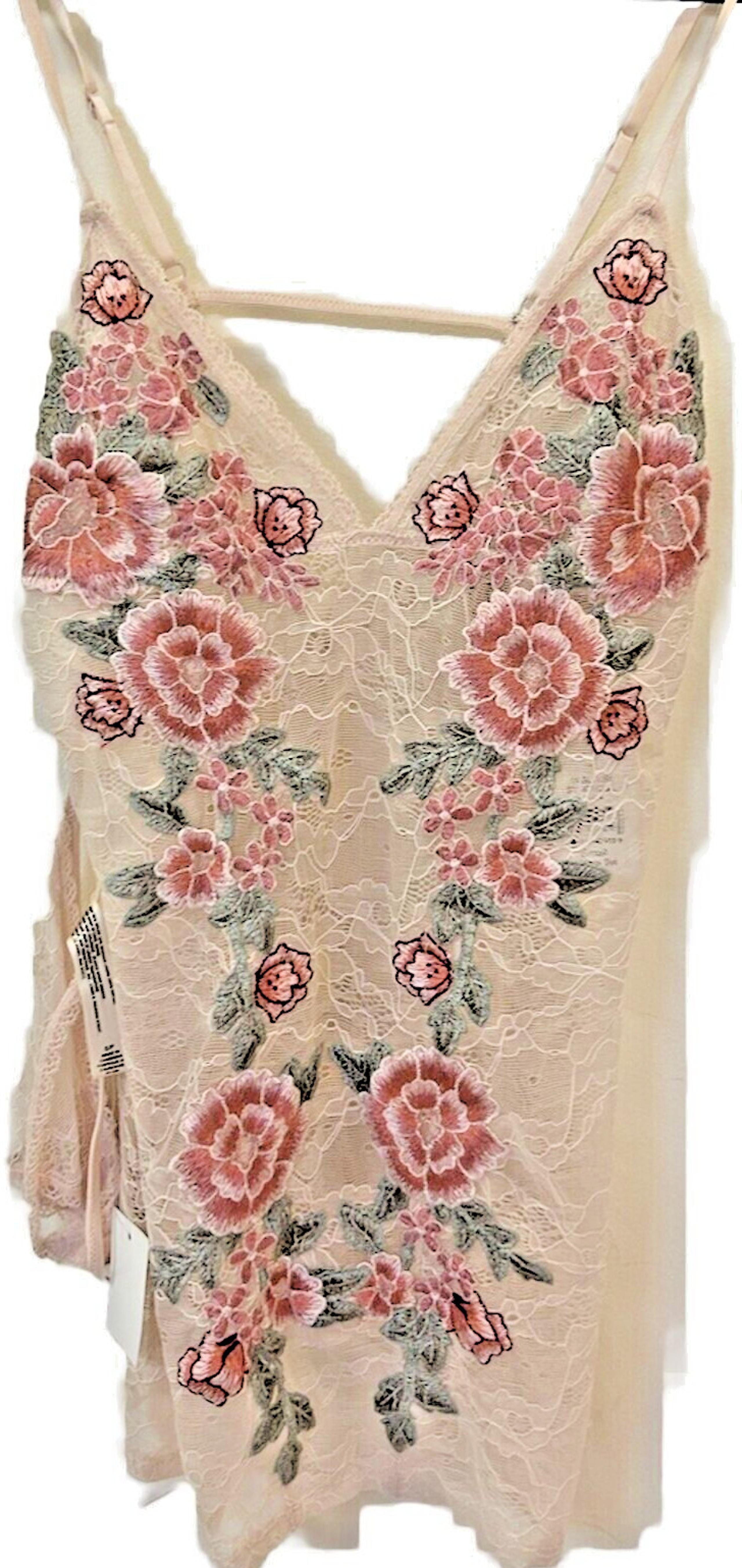 BNWT In Bloom By Jonquil Lace Trim Floral Spaghetti Strap Chime 2-piece Set Sz S