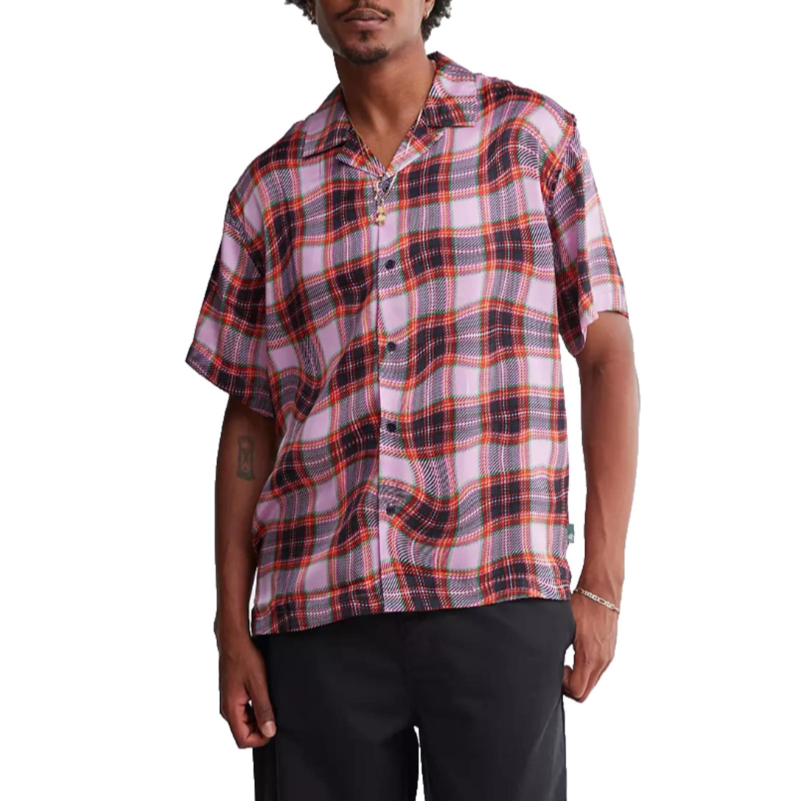 Urban Outfitters Men's Printed Satin Button-Down Shirt Size S Multicolor