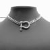 Horseshoe Shackle Stainless Steel Necklace Chain Choker Carabiner Unisex Punk