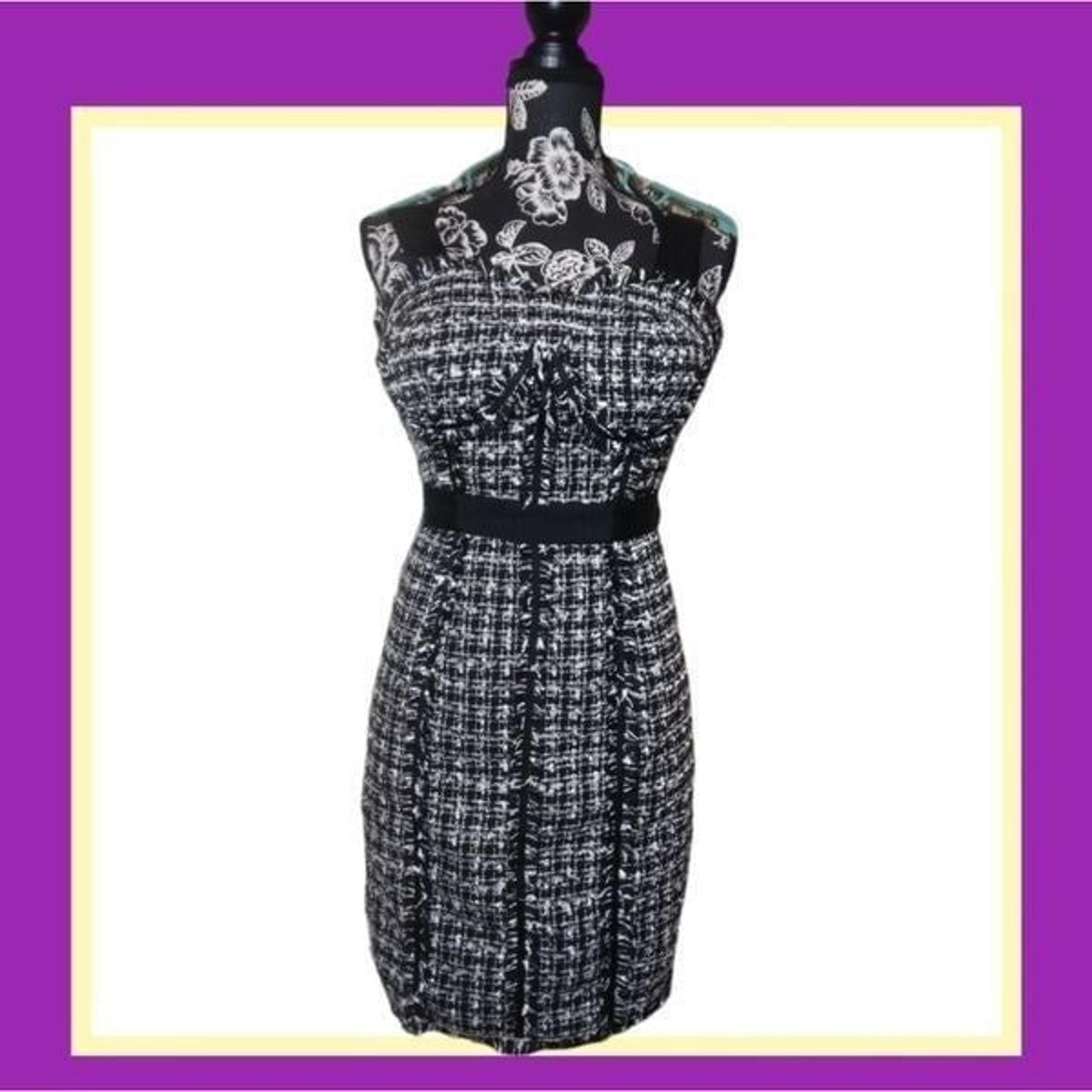 GUESS Women's Dress style #GDZMP468 cocktail/party Black & White Tweed Size 1